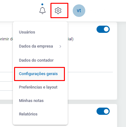 Acesso às Configurações Gerais do ZetaWeb Configurações Gerais do ZetaWeb