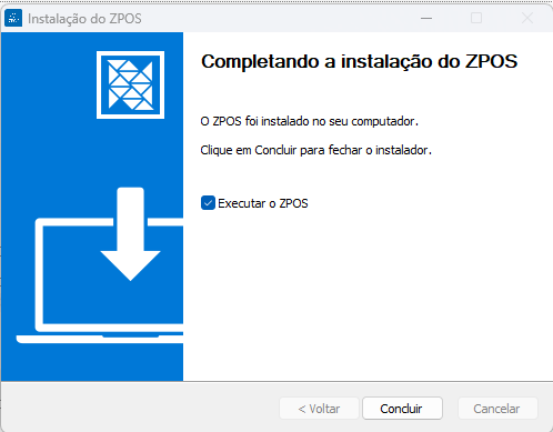 ZPOS instalado e em execução ZPOS instalado e em execução