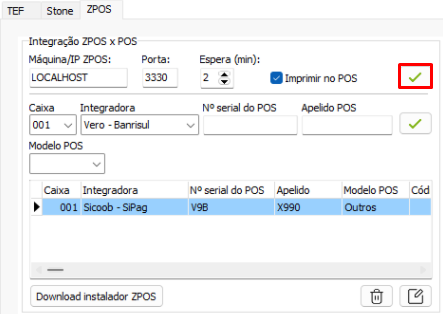 Vinculação do ZPOS no NFC-e Vinculação do ZPOS no NFC-e